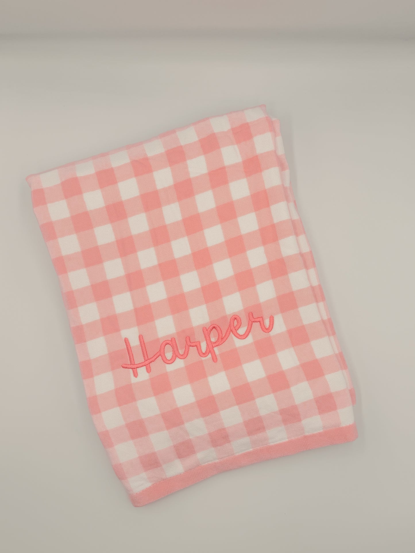Gingham towel - Pink