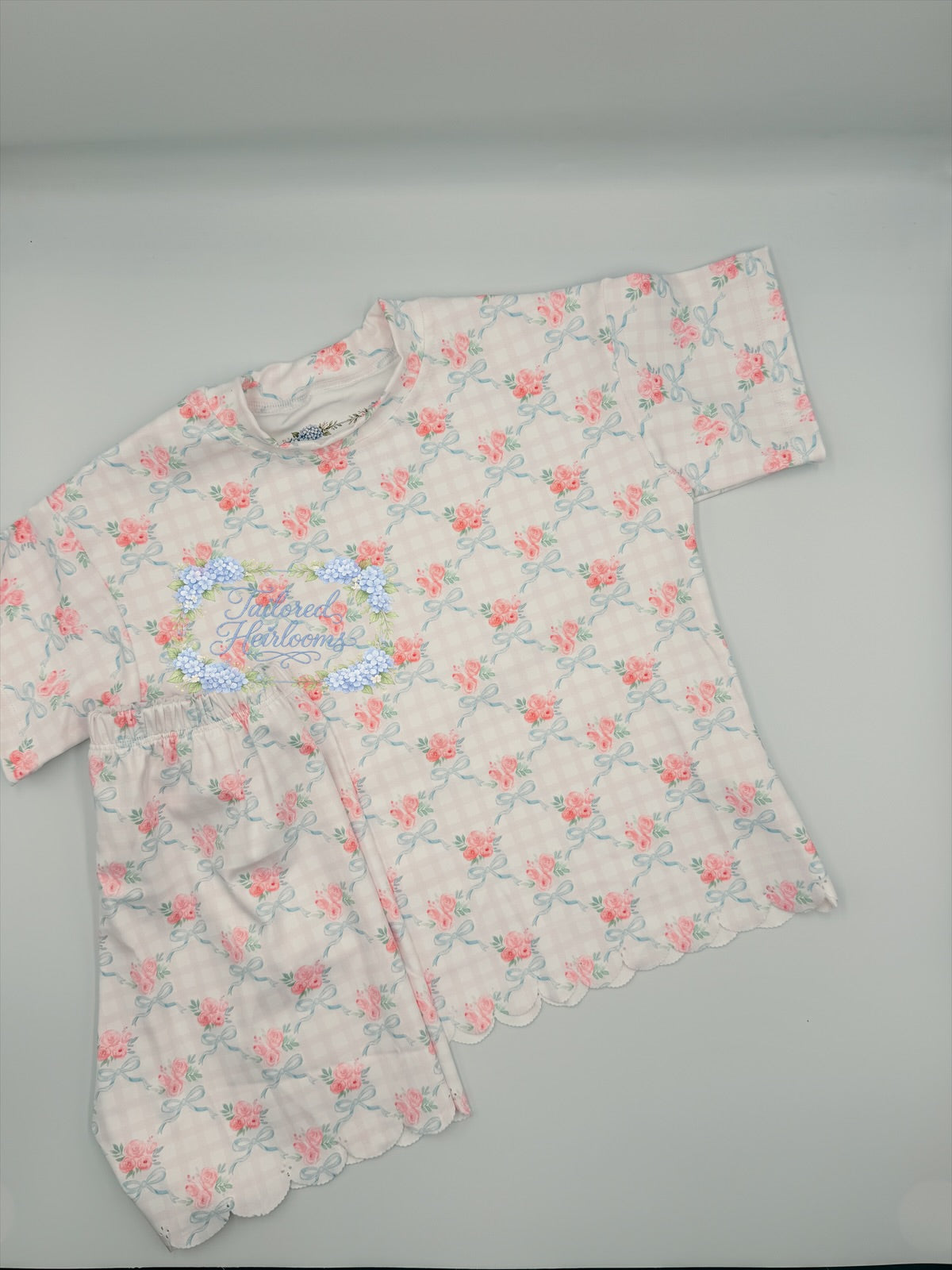 Gingham scalloped set